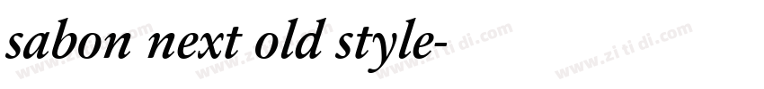 sabon next old style字体转换